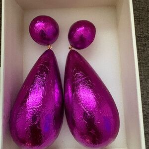 Elegant Purple Teardrop Earrings